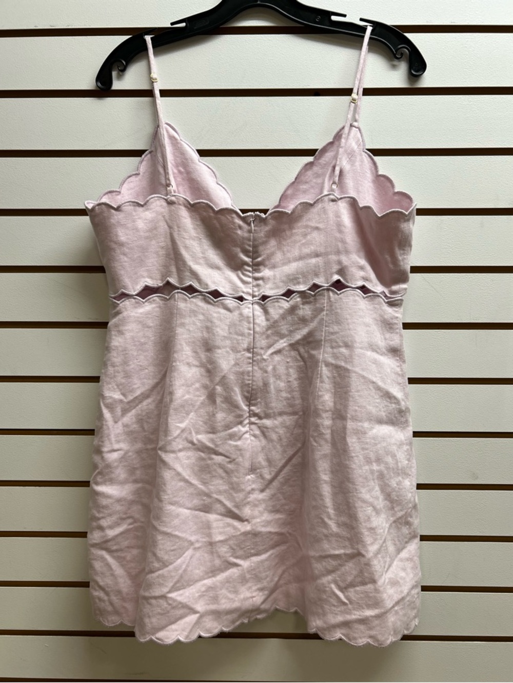 LoveShackFancy Linen Mini Lined Lilac Dress size 14 - Picture 4 of 6